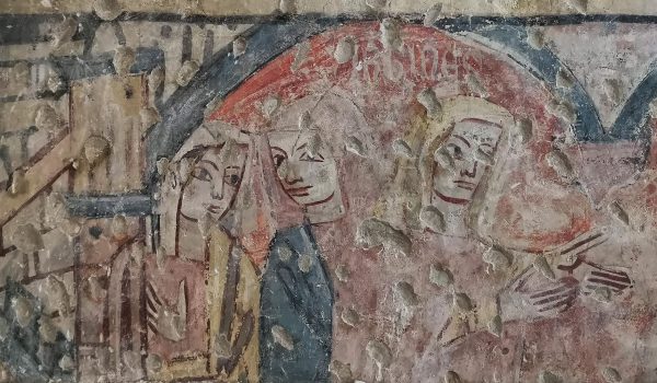 Pintura mural medieval descubierta y consolidada en la iglesia de Santa María Magdalena de Cofita, Fonz