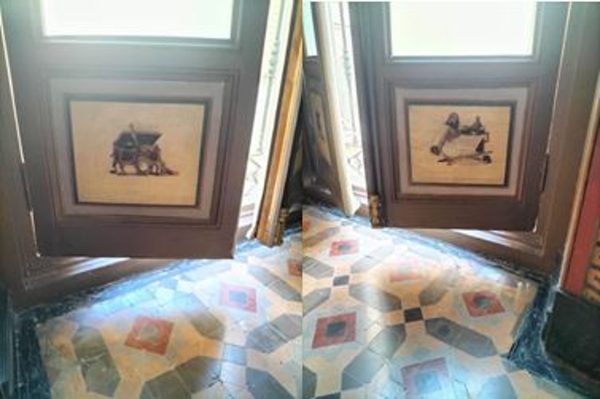 Estado final del lado interior de las ventanas con paneles decorativos — Palacio de Linares (Casa de América, Madrid) | El Barco