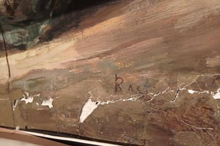 Bóveda de la Sala de Compañía (Casa del Labrador, Aranjuez) — Estado inicial: lagunas y agrietamiento | El Barco